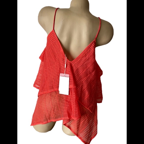 ❌sold Foxiedox Coral Felix Top Small NWT NEW anthro - Picture 2 of 2